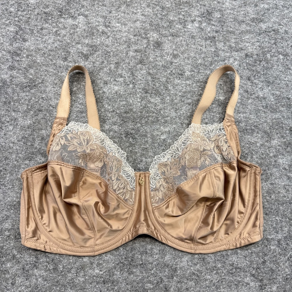 Wacoal Side Note Underwire bra women's 36G satin sheer floral lace lift 855377